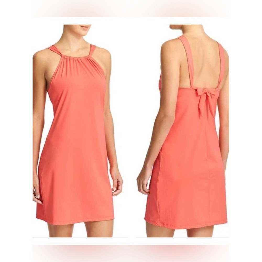 Athleta Kokomo Swim UPF 50+ Dress Coral Small Beach Coastal Resort Vacation